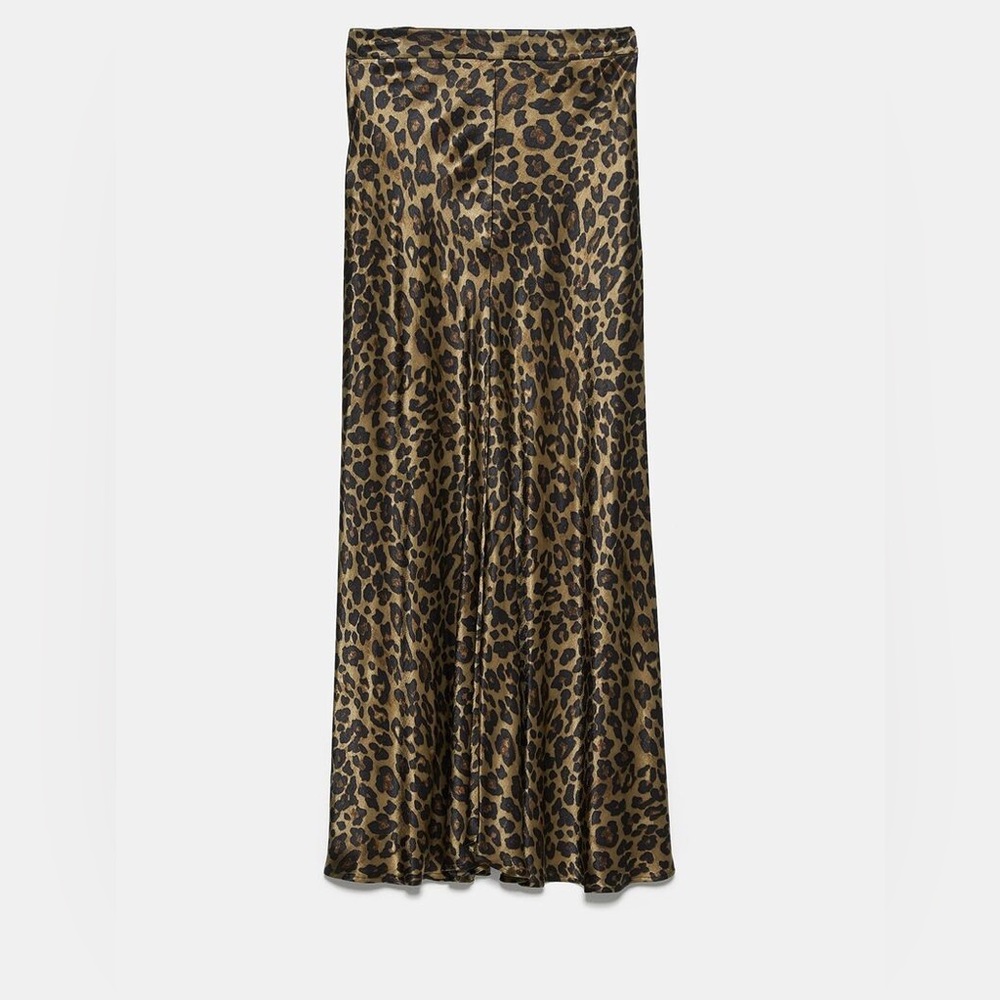 Zara Women Animal Print Skirt Ref 7563/265 NWOT